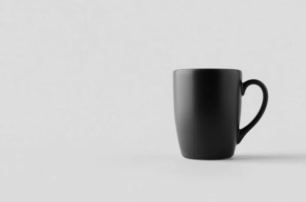 Black Curved Mug Mockup — Stock Photo, Image