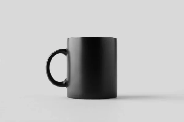 Mockup Mug Matte Hitam — Stok Foto