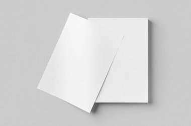 Özgeçmiş, özgeçmiş, antet, fatura modeli. Gri arkaplandaki A4 kağıtları yığını.