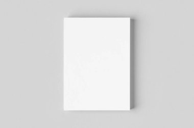 Özgeçmiş, özgeçmiş, antet, fatura modeli. Gri arkaplandaki A4 kağıtları yığını.