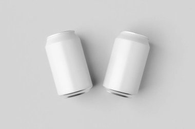 Beyaz küçük bira veya alüminyum kutu..