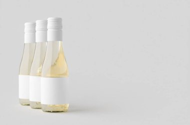 Küçük beyaz şarap şişesi modeli. Burgundy, alsace, rhone şekli.