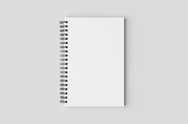 stock image White spiral notebook mockup.