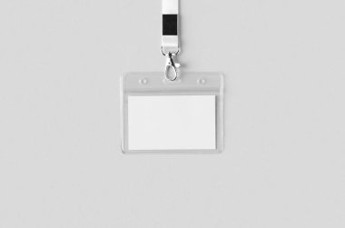 Kimlik kartı sahibi, ipli, yatay.