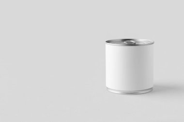 Yiyecek teneke kutu modelleme, orta boyut, kopyalanma alanı.