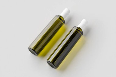 Zeytin, ayçiçeği, susam yağı şişesi maketi.