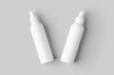 Beyaz kozmetik sprey sprey şişesi..