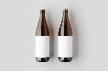 Bira şişesi maketi. NRW, Vichy tipi. Boş etiket.