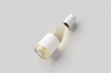 Küçük beyaz şarap şişesi modeli. Burgundy, alsace, rhone şekli.