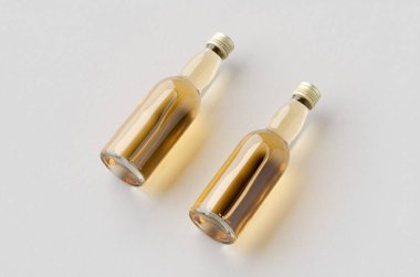 Miniature spirits, liquor bottle mockup. clipart