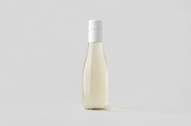 Küçük beyaz şarap şişesi modeli. Burgundy, alsace, rhone şekli.