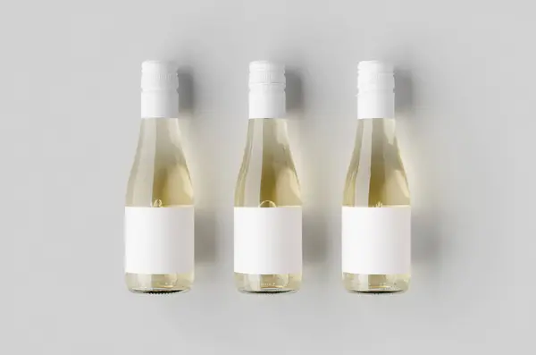 stock image Small white wine bottle mockup. Burgundy, alsace, rhone shape.