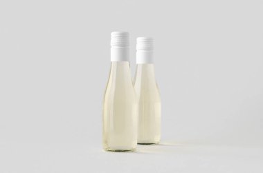 Küçük beyaz şarap şişesi modeli. Burgundy, alsace, rhone şekli.