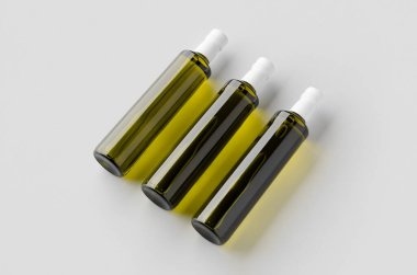 Zeytin, ayçiçeği, susam yağı şişesi maketi.