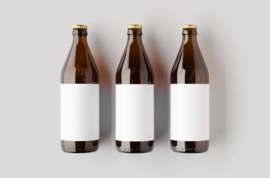 Euro bira şişesi, etiketi boş..