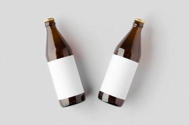 Euro bira şişesi, etiketi boş..