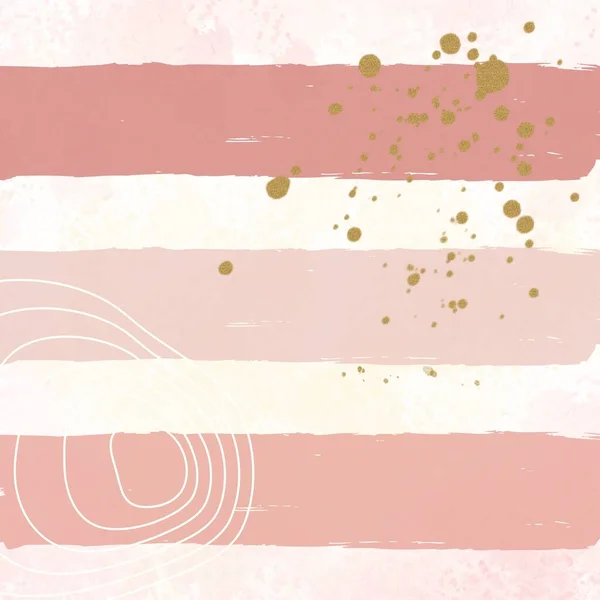 Blush Розовый Золотой Абстракции Популярными Элементами Boho Фона Стена Природы Стоковое Фото