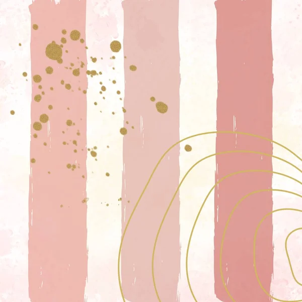 Blush Розовый Золотой Абстракции Популярными Элементами Boho Фона Стена Природы Лицензионные Стоковые Фото