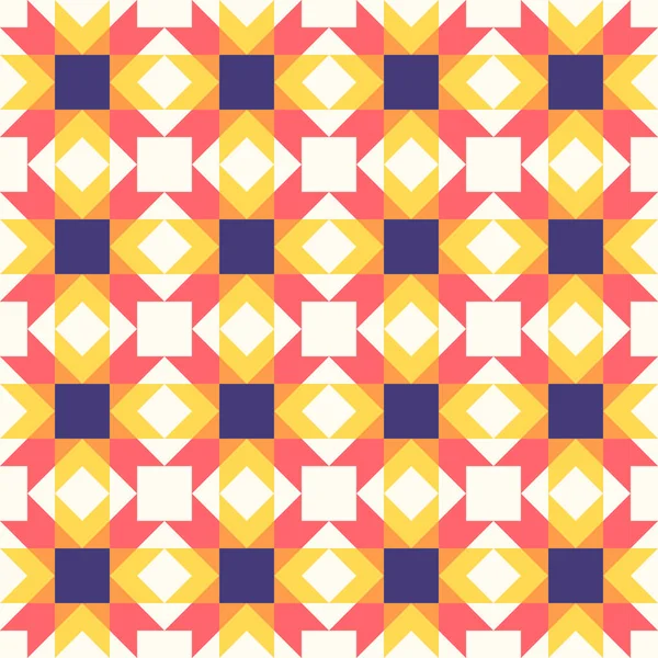 Patrón Geométrico Abstracto Inspirado Edredón Acolchado Fondo Abstracto Brillante Colores — Vector de stock
