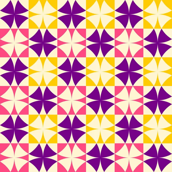Abstract Geometrisch Patroon Geïnspireerd Door Dekbedovertrek Levendige Gekleurde Heldere Abstracte — Stockvector