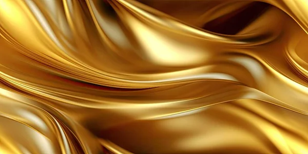Abstract Achtergrond Met Vloeiende Vloeibaar Goud Textuur Naadloze Gouden Achtergrond — Stockfoto