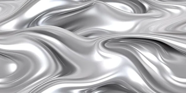 Abstract Background Flowing Liquid Metal Texture Seamless Silver Background — Stock Photo, Image