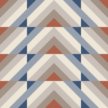 70 'lerin retro kırılan çizgileri, kusursuz vektör deseni. Soyut geometrik arkaplan, 1970 'ler tarzı, klasik renkler.