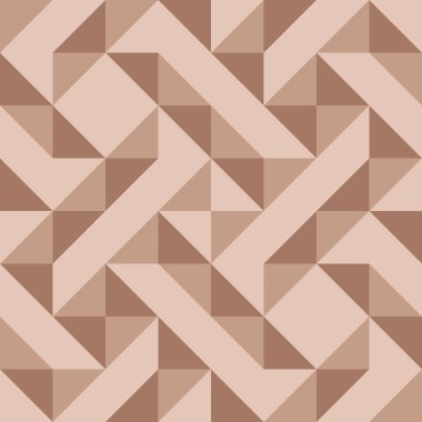 Soyut geometrik arkaplan, geometri şekilleri, kusursuz tekrarlayan vektör deseni, kahverengi renkler