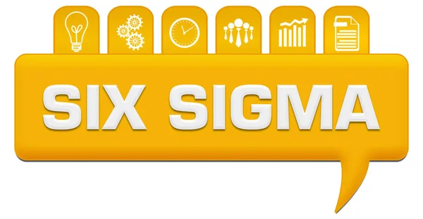 Изображение Концепции Six Sigma Текстом Бизнес Символами — стоковое фото