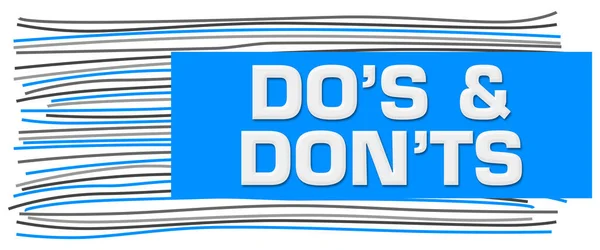 Dos Donts Szöveget Írt Kék Szürke Háttér — Stock Fotó