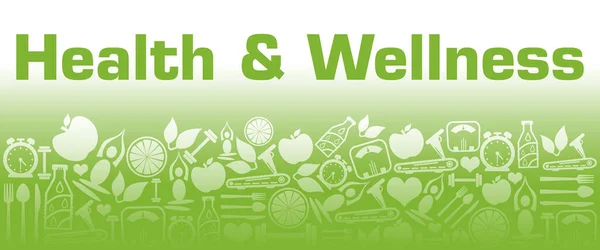 Koncepcja Health Wellness Tekstami Symbolami Zdrowia — Zdjęcie stockowe