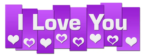 Love You Texto Escrito Sobre Fundo Romântico — Fotografia de Stock