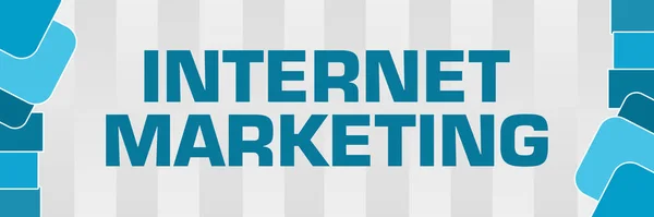 Internet Marketing Text Auf Blauem Hintergrund Geschrieben — Stockfoto