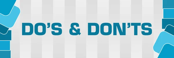 Dos Donts Text Written Blue Background — Fotografia de Stock