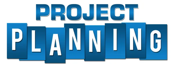 Texto Planificación Proyectos Escrito Sobre Fondo Azul — Foto de Stock