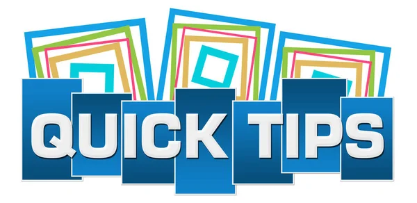 Quick Tips Text Written Blue Colorful Background — Φωτογραφία Αρχείου