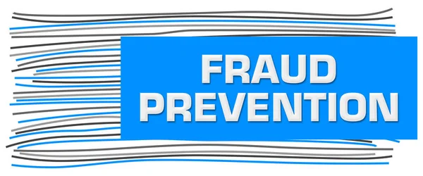 Fraud Prevention Text Written Blue Grey Background — Stok Foto