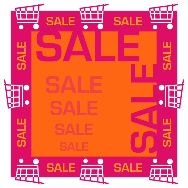 Sale Concept Image Text Shopping Cart Symbols — Stockfoto