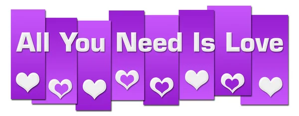 Нужно Любовный Текст Написанный Фиолетовом Романтическом Фоне — стоковое фото