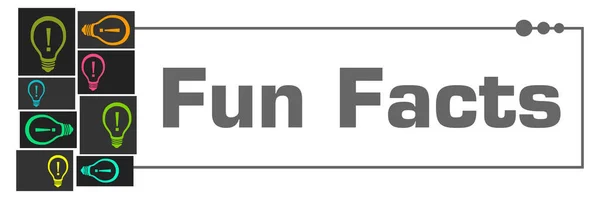Fun Facts Concept Image Text Bulb Symbols — Fotografia de Stock