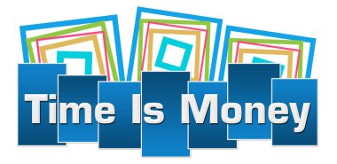 Zaman Para metni mavi renkli arkaplan üzerine yazıldı.