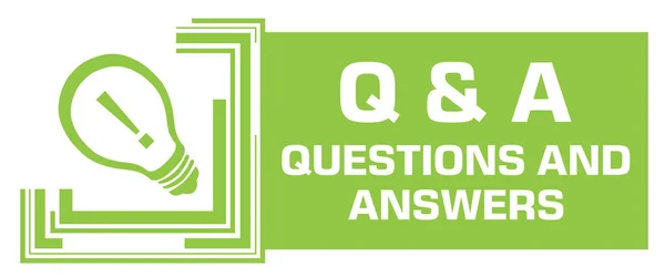 Frågor Och Svar Konceptbild Med Text Och Glödlampa Symbol — Stockfoto