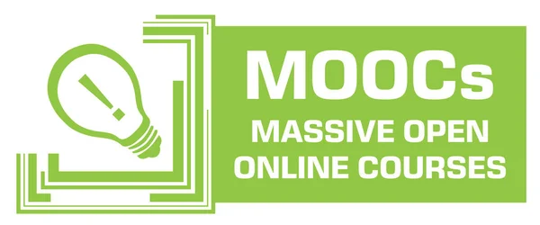 Moocs Massive Open Online Courses Concept Image Text Lumb Symbol — стоковое фото