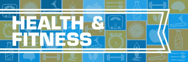 Health Fitness Concept Image Text Health Symbols — Fotografia de Stock