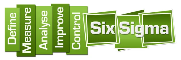 Six Sigma Text Auf Grünem Hintergrund Geschrieben — Stockfoto