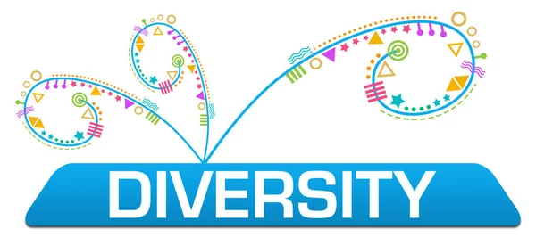 Diversity Text Written Blue Colorful Background — Stock Photo, Image