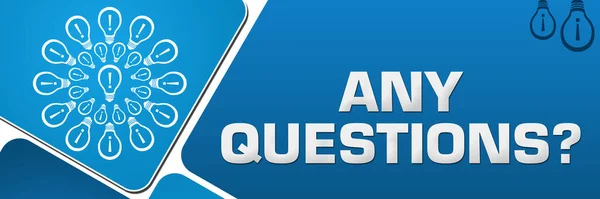 Any Questions Concept Image Text Bulb Symbols — 스톡 사진