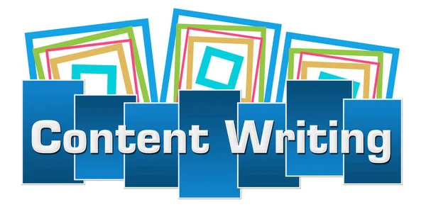 Content Writing Text Written Blue Colorful Background — Stock Photo, Image