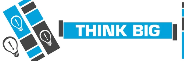 Think Big Concept Image Text Bulb Symbols — Foto Stock