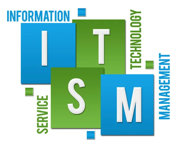Itsm 情報サービス管理テキストが緑の背景に書き込まれます — ストック写真